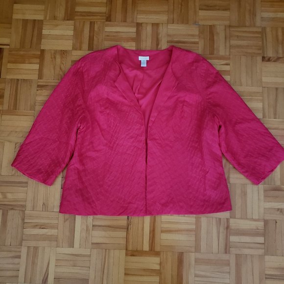 Chico's Pink Open Blazer - Picture 2 of 7